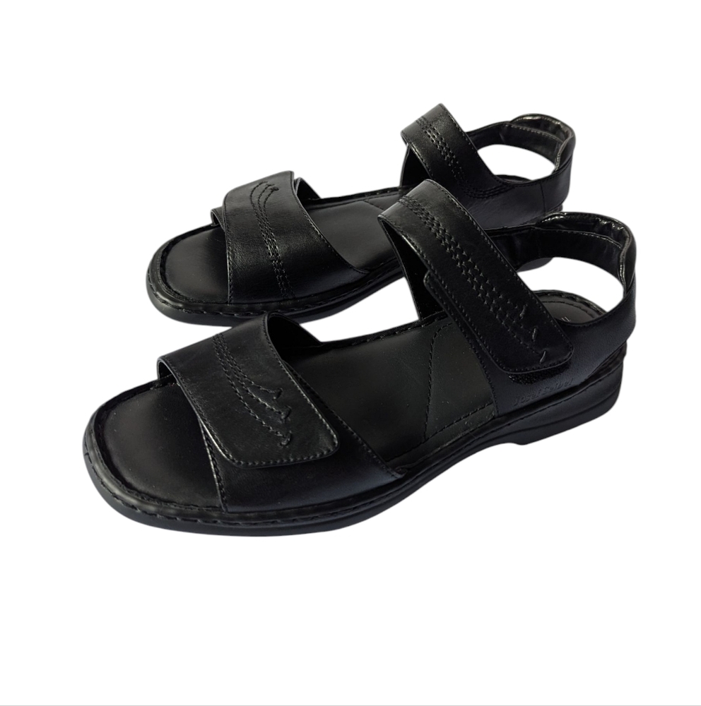 Josef Seibel Women's Lisa black leather scandals Size 40.